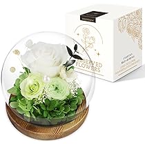 ブリザーブドフラワー　特大　ガラスドーム Amazon｜SENJWARM プリザーブドフラワー 和風 ガラスドーム